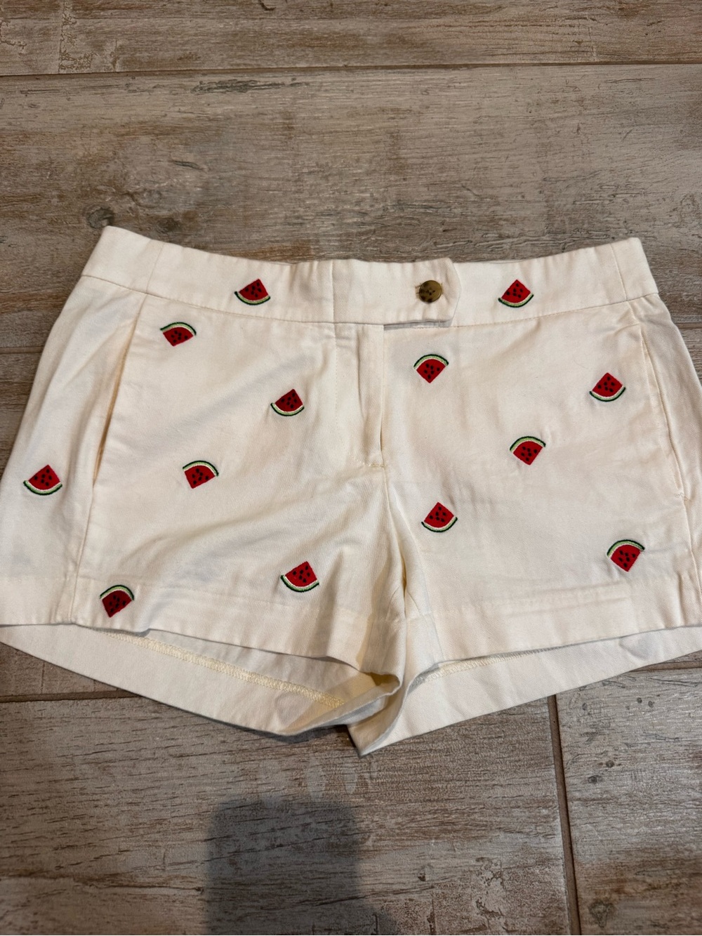 J.Crew Embroidered Watermelon Shorts